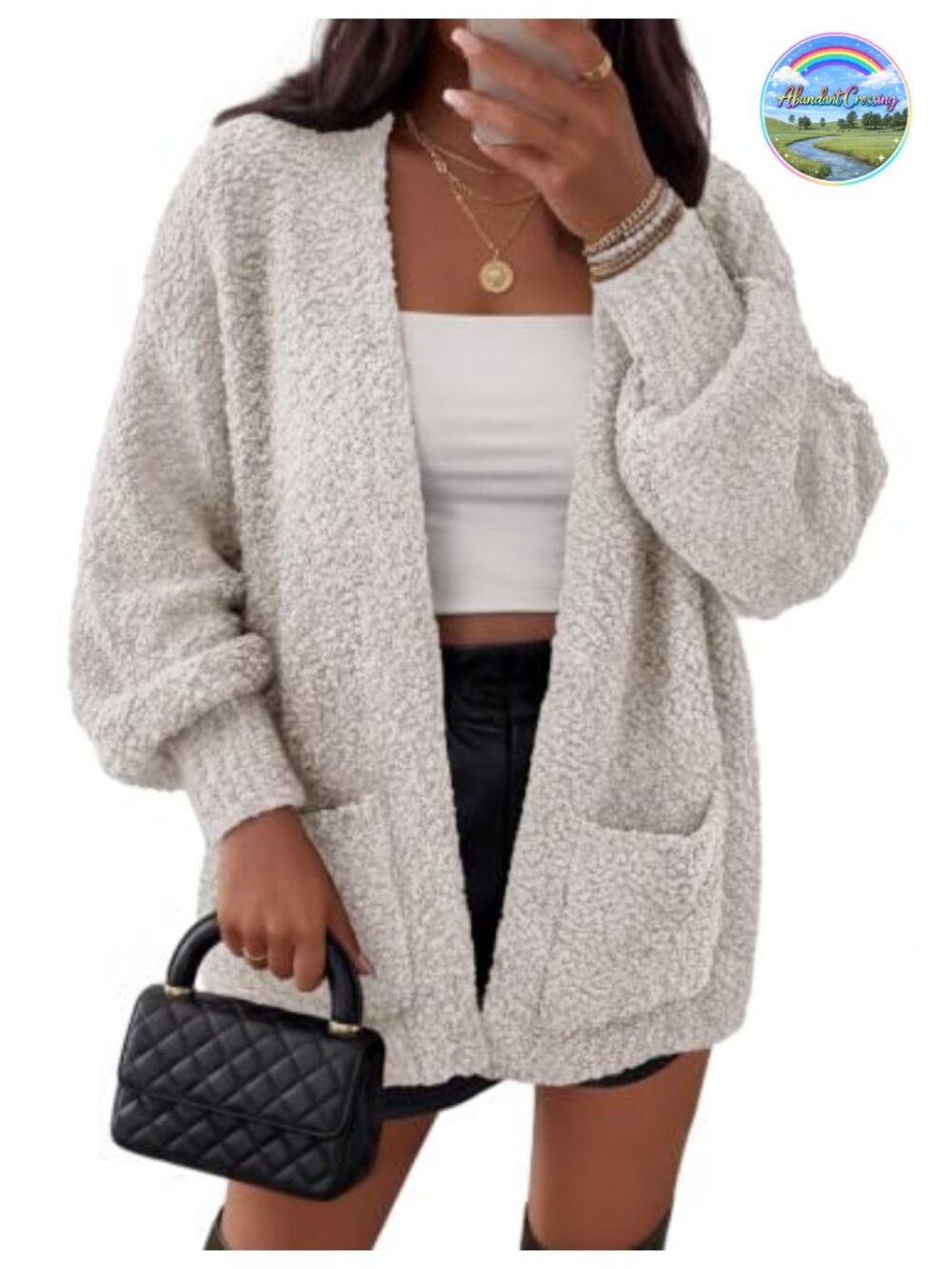 Fuzzy Popcorn Oversized Sherpa Chenille Cardigan